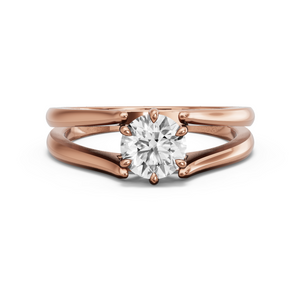 Image for Round Six Prong Ring with Split Ring Solitaire band