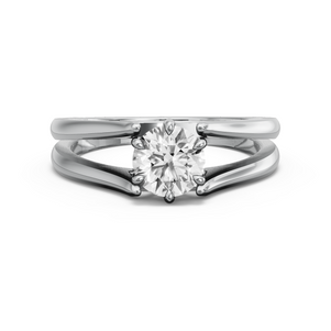 Image for Round Six Prong Ring with Split Ring Solitaire band