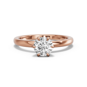 Image for Round Six Prong diamond Ring with Solitaire band