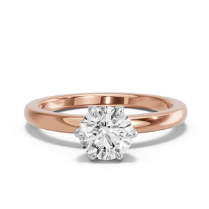 Image for Round Six Prong diamond Ring with Solitaire band