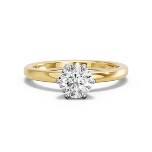 Image for Round Six Prong diamond Ring with Solitaire band