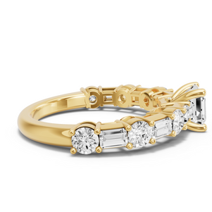 Image for Asscher Surprise diamond Ring with Alternating Baguette band