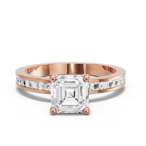 Image for Asscher Surprise diamond Ring with Channel band