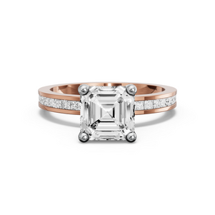 Image for Asscher Surprise diamond Ring with Channel band