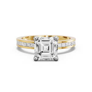 Image for Asscher Surprise diamond Ring with Channel band