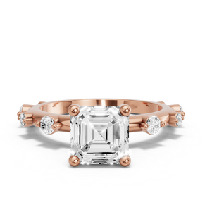 Image for Asscher Surprise diamond Ring with Floating Station band