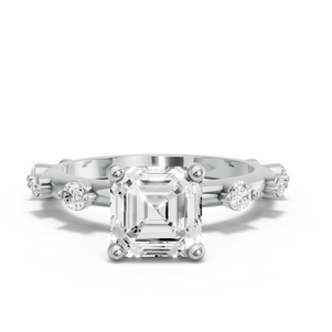 Image for Asscher Surprise diamond Ring with Floating Station band