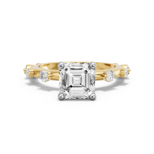 Image for Asscher Surprise diamond Ring with Floating Station band