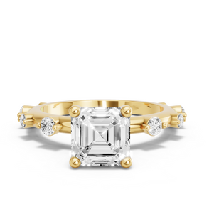 Image for Asscher Surprise diamond Ring with Floating Station band