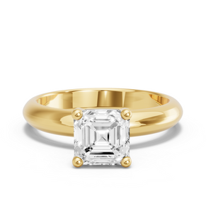 Image for Asscher Surprise diamond Ring with Knife Edge Solitaire band