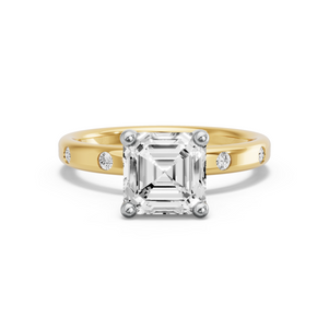 Image for Asscher Surprise diamond Ring with Sleek Accent band