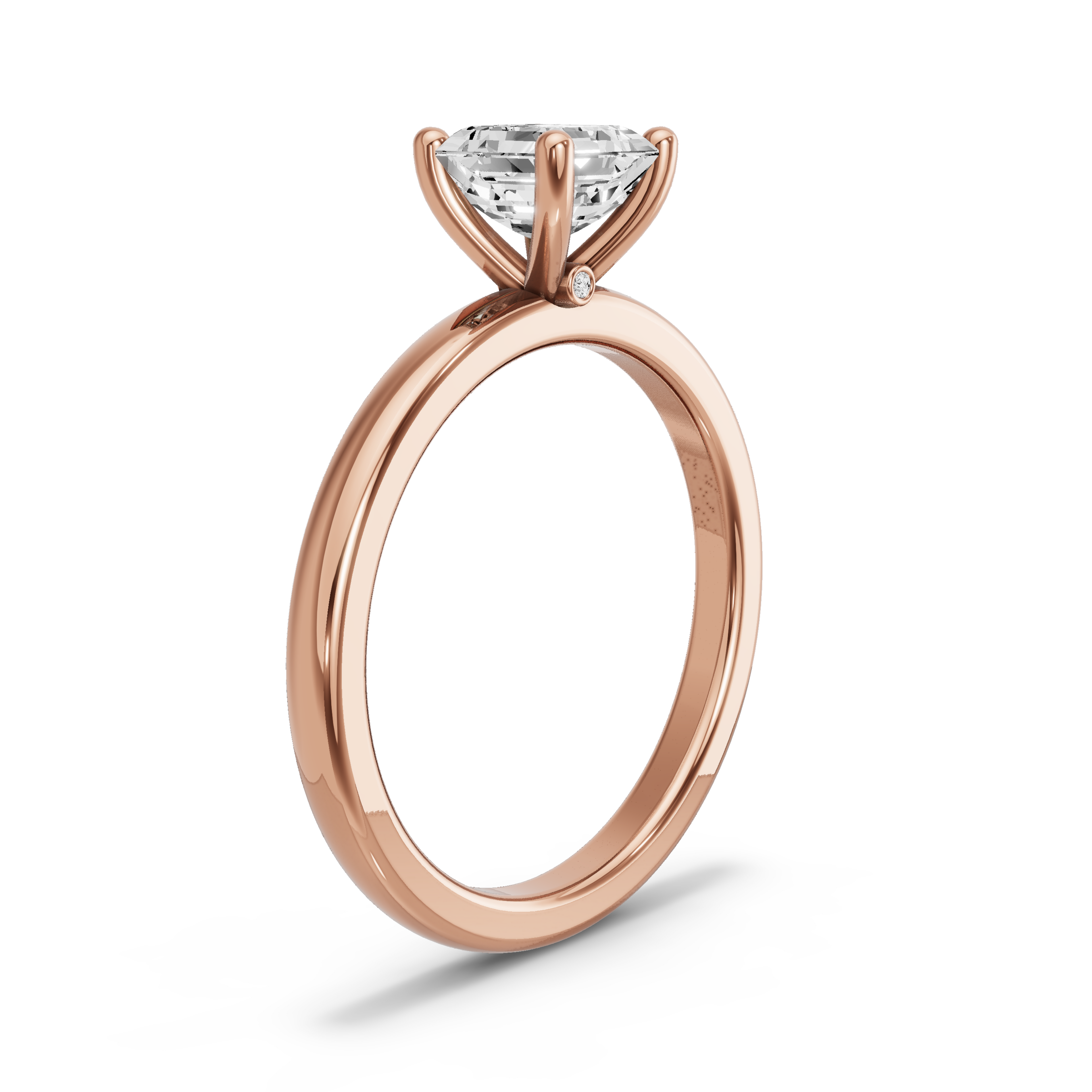 Image for Asscher Surprise diamond Ring with Solitaire band in 10K Yellow Gold