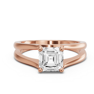 Image for Asscher Surprise diamond Ring with Split Ring Solitaire band
