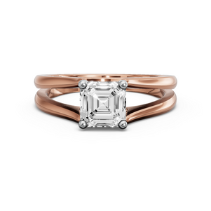 Image for Asscher Surprise diamond Ring with Split Ring Solitaire band