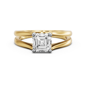 Image for Asscher Surprise diamond Ring with Split Ring Solitaire band
