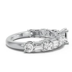 Image for Emerald Surprise diamond Ring with Alternating Baguette band