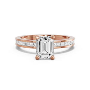 Image for Emerald Surprise diamond Ring with Channel band