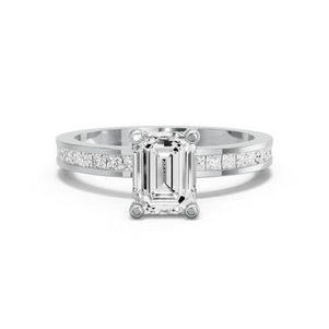 Image for Emerald Surprise diamond Ring with Channel band