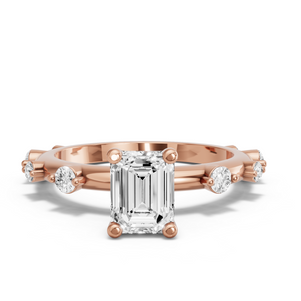 Image for Emerald Surprise diamond Ring with Floating Station band