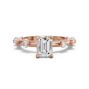 Image for Emerald Surprise diamond Ring with Floating Station band