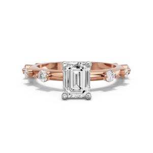 Image for Emerald Surprise diamond Ring with Floating Station band