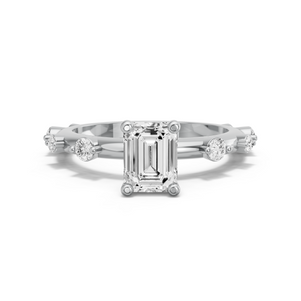 Image for Emerald Surprise diamond Ring with Floating Station band