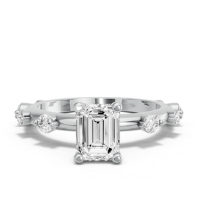 Image for Emerald Surprise diamond Ring with Floating Station band