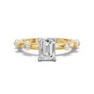 Image for Emerald Surprise diamond Ring with Floating Station band