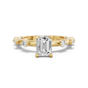 Image for Emerald Surprise diamond Ring with Floating Station band