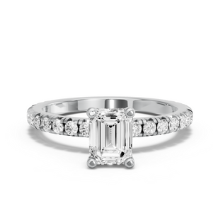 Image for Emerald Surprise diamond Ring with French Pave band