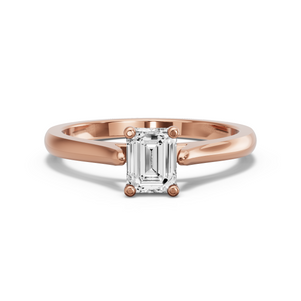 Image for Emerald Surprise diamond Ring with Knife Edge Cathedral band