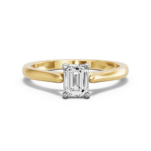 Image for Emerald Surprise diamond Ring with Knife Edge Cathedral band