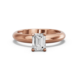 Image for Emerald Surprise diamond Ring with Knife Edge Solitaire band