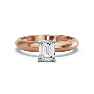 Image for Emerald Surprise diamond Ring with Knife Edge Solitaire band