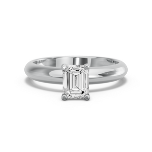 Image for Emerald Surprise diamond Ring with Knife Edge Solitaire band