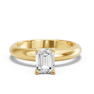 Image for Emerald Surprise diamond Ring with Knife Edge Solitaire band