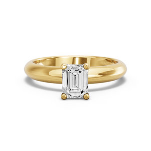 Image for Emerald Surprise diamond Ring with Knife Edge Solitaire band