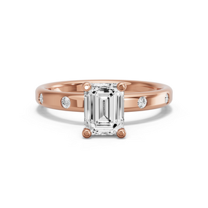 Image for Emerald Surprise diamond Ring with Sleek Accent band