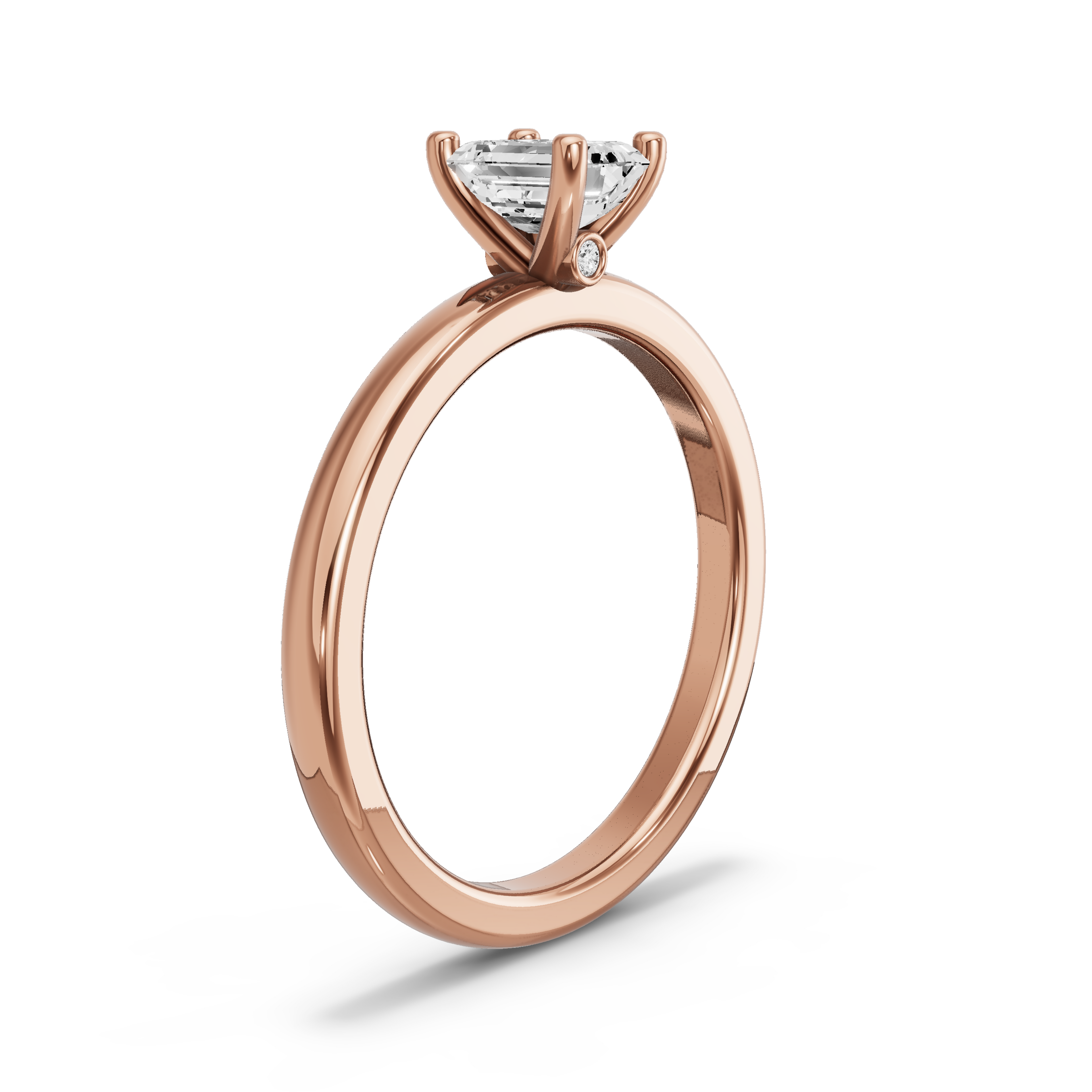 Image for Emerald Surprise diamond Ring with Solitaire band in 10K Rose Gold