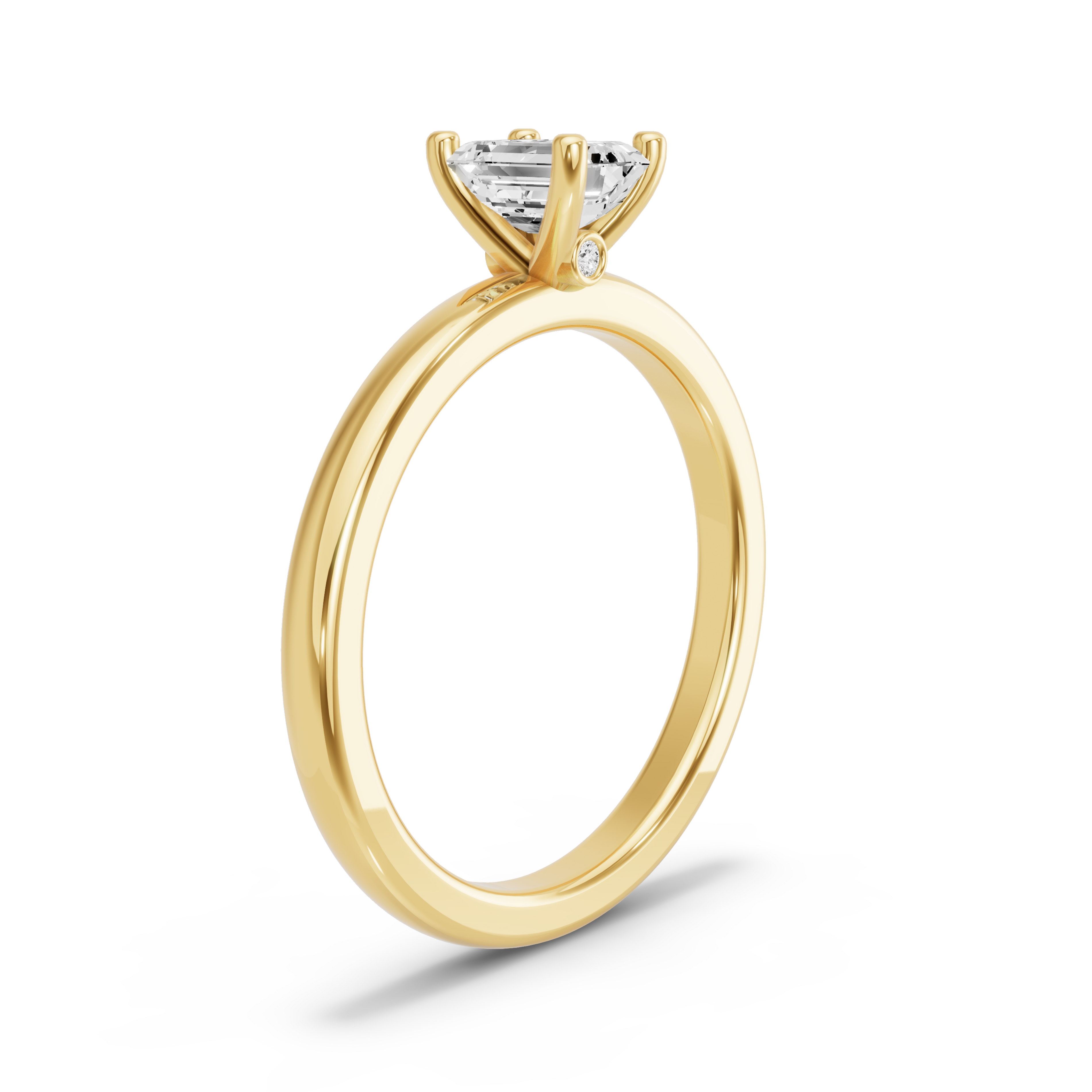 Image for Emerald Surprise diamond Ring with Solitaire band in 14K Yellow Gold