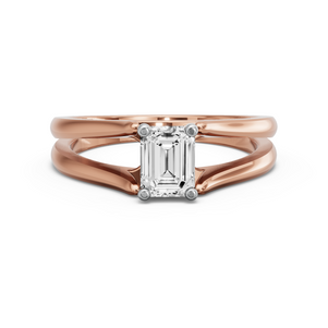 Image for Emerald Surprise diamond Ring with Split Ring Solitaire band