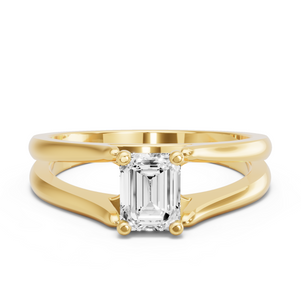 Image for Emerald Surprise diamond Ring with Split Ring Solitaire band