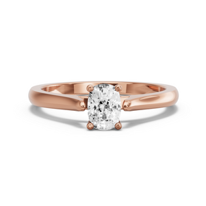 Image for Cushion Surprise diamond Ring with Knife Edge Cathedral band in 10K Rose Gold