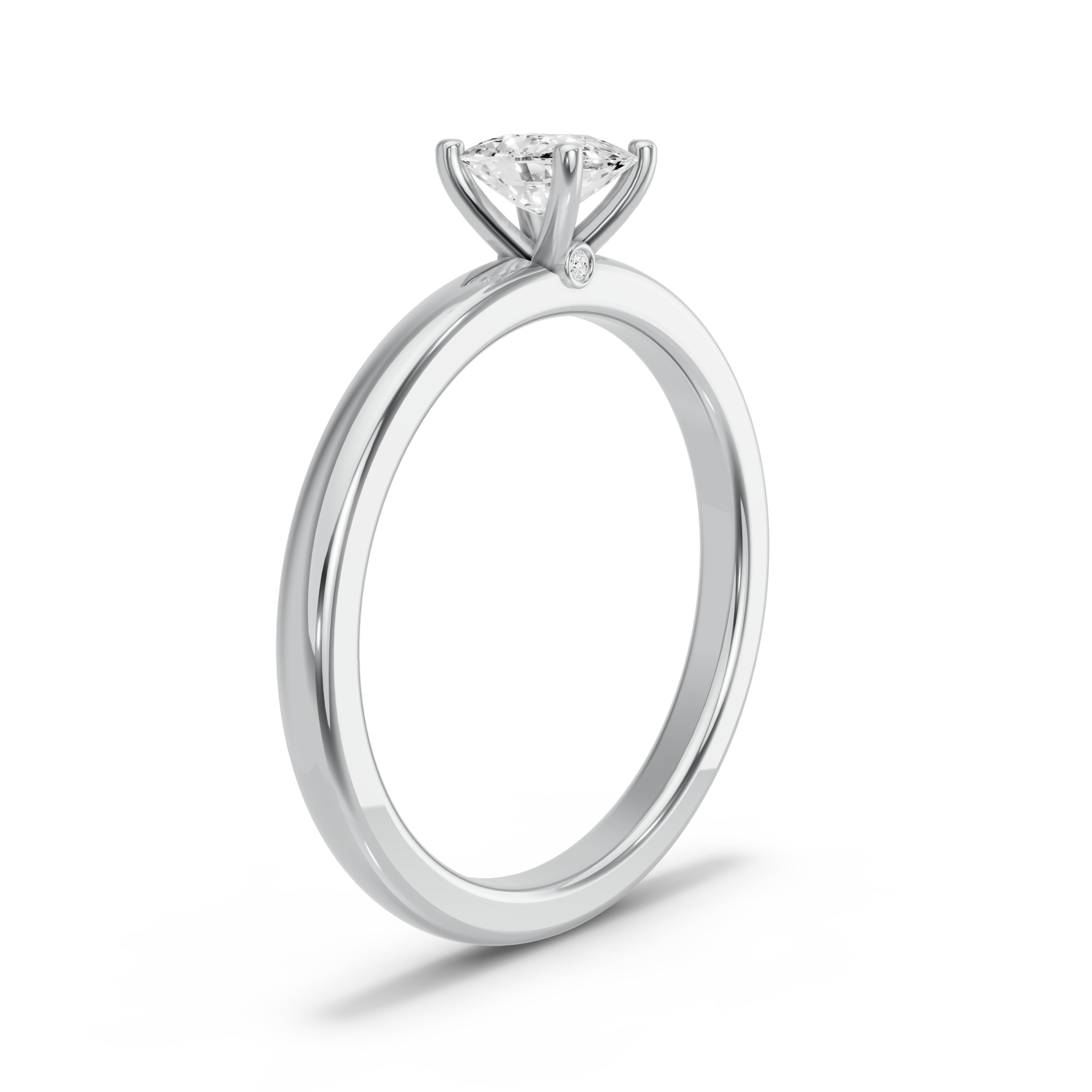 Image for Cushion Surprise diamond Ring with Solitaire band in 10K White Gold