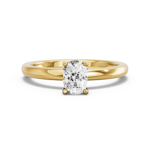 Image for Cushion Surprise diamond Ring with Solitaire band in 18K Yellow Gold
