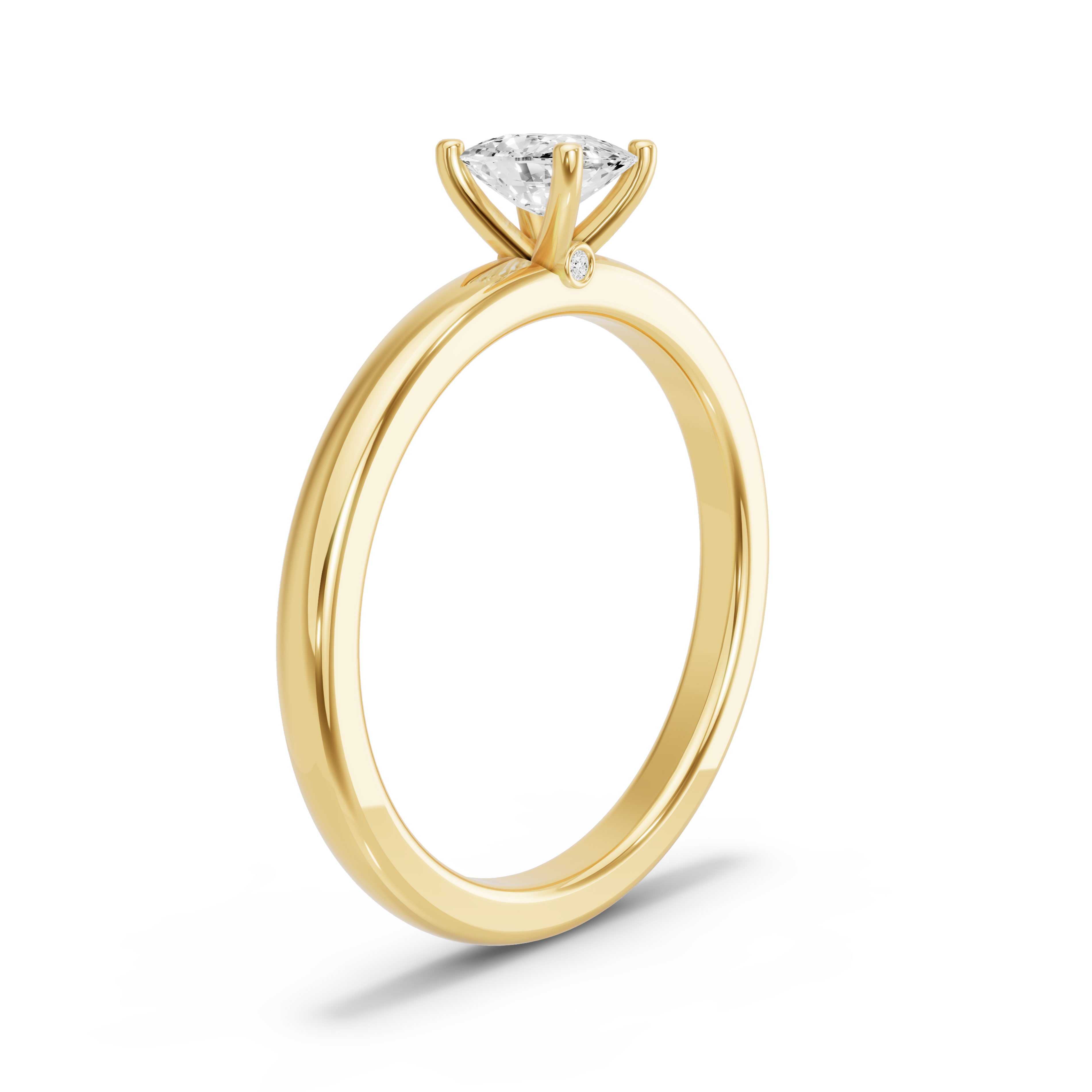 Image for Cushion Surprise diamond Ring with Solitaire band in 10K Yellow Gold