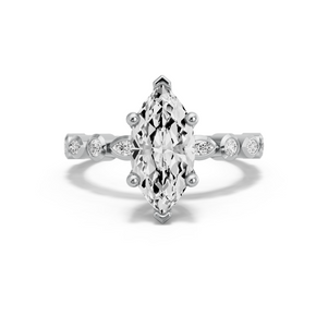 Image for Marquise Surprise diamond Ring with Alternating Marquise band in 18K White Gold