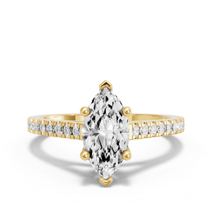 Image for Marquise Surprise diamond Ring with Cathedral Pave band