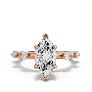 Image for Marquise Surprise diamond Ring with Floating Station band