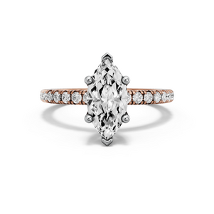 Image for Marquise Surprise diamond Ring with French Pave band